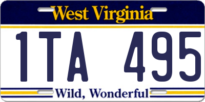 WV license plate 1TA495