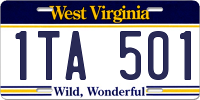 WV license plate 1TA501