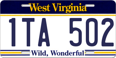 WV license plate 1TA502