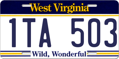 WV license plate 1TA503