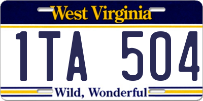 WV license plate 1TA504