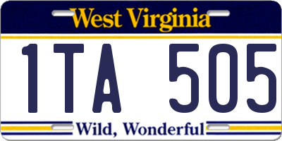 WV license plate 1TA505