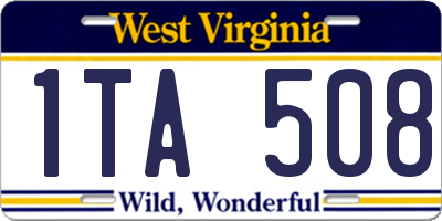 WV license plate 1TA508