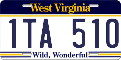WV license plate 1TA510