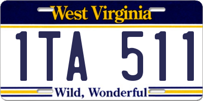 WV license plate 1TA511