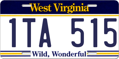 WV license plate 1TA515