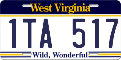 WV license plate 1TA517