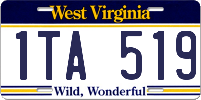 WV license plate 1TA519