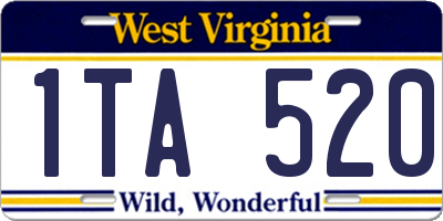 WV license plate 1TA520