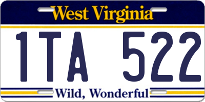 WV license plate 1TA522