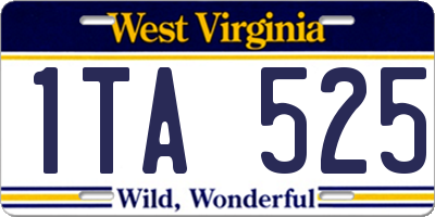 WV license plate 1TA525