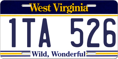 WV license plate 1TA526