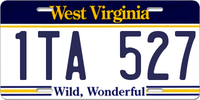 WV license plate 1TA527