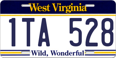WV license plate 1TA528
