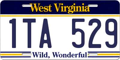 WV license plate 1TA529