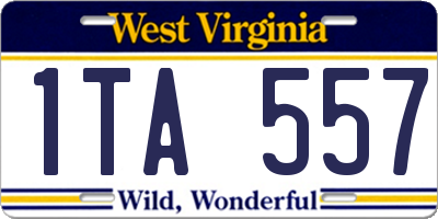WV license plate 1TA557