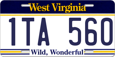 WV license plate 1TA560
