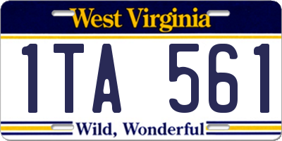 WV license plate 1TA561