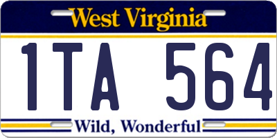 WV license plate 1TA564