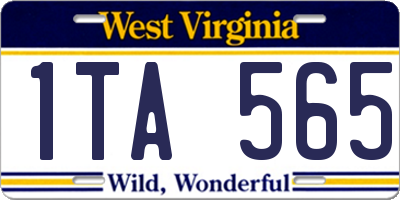 WV license plate 1TA565