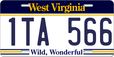 WV license plate 1TA566