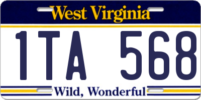 WV license plate 1TA568