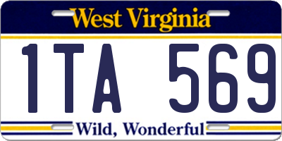 WV license plate 1TA569