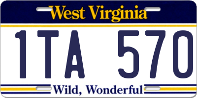 WV license plate 1TA570