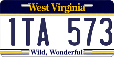 WV license plate 1TA573