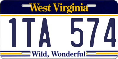 WV license plate 1TA574