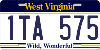 WV license plate 1TA575