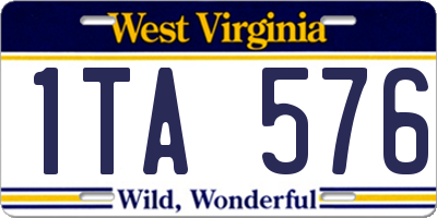 WV license plate 1TA576