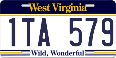 WV license plate 1TA579