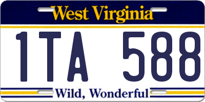 WV license plate 1TA588