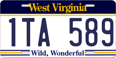 WV license plate 1TA589