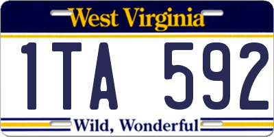 WV license plate 1TA592