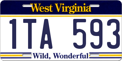 WV license plate 1TA593