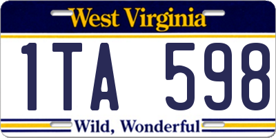 WV license plate 1TA598