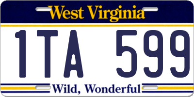 WV license plate 1TA599