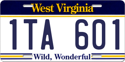 WV license plate 1TA601