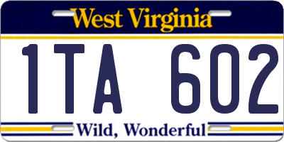 WV license plate 1TA602