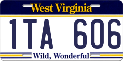 WV license plate 1TA606