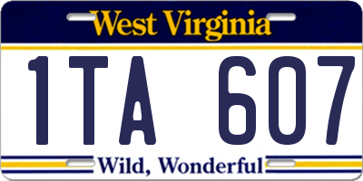 WV license plate 1TA607