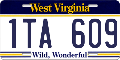 WV license plate 1TA609