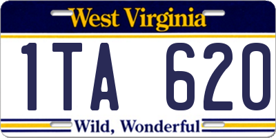 WV license plate 1TA620