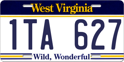 WV license plate 1TA627