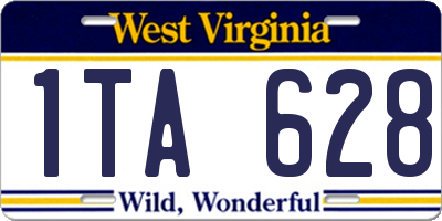 WV license plate 1TA628