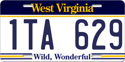WV license plate 1TA629