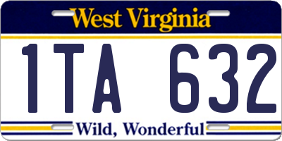 WV license plate 1TA632