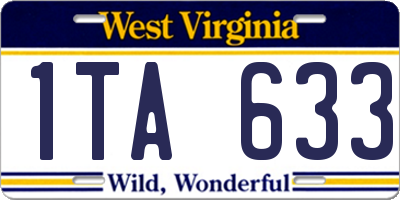 WV license plate 1TA633